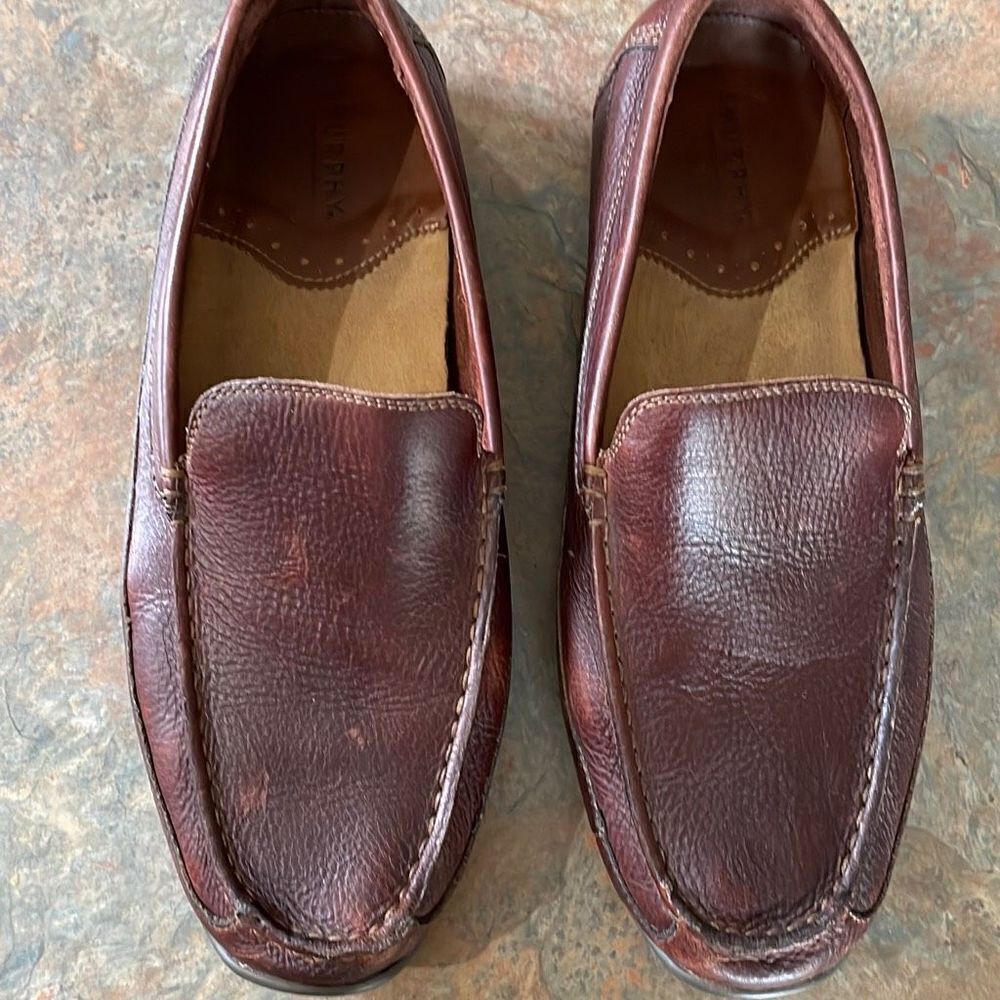 Johnston & Murphy Brown Leather Driving Moccasin Sz 10